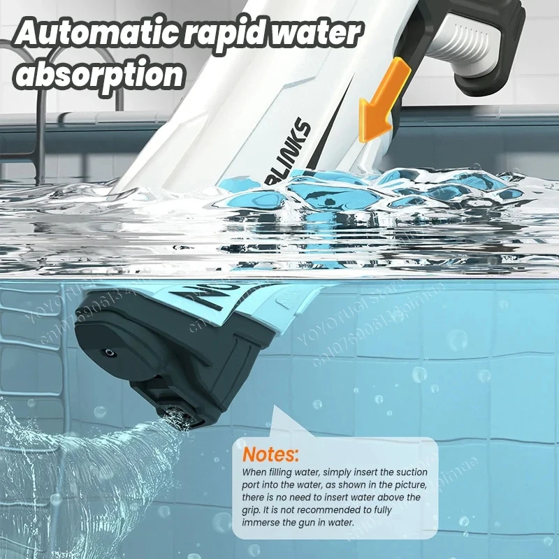Arma automática elétrica completa do armazenamento da água, grande capacidade, absorção de água da indução, brinquedo da praia, jogo da luta, novo - Image 2