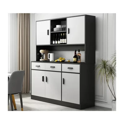 Armários de países franceses baratos diretos da fábrica Armário de cozinha clássico de design simples para segurança 100%