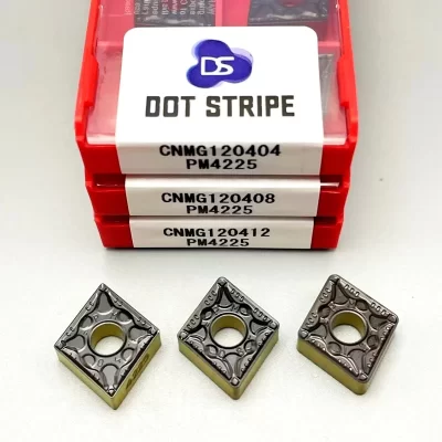 Inserção de metal duro CNMG 120404 CNMG 120408 PM4225 CNC CNMG 120408 Lâmina de liga dura PM para corte de metal, fresa, ferramenta de torneamento, torno