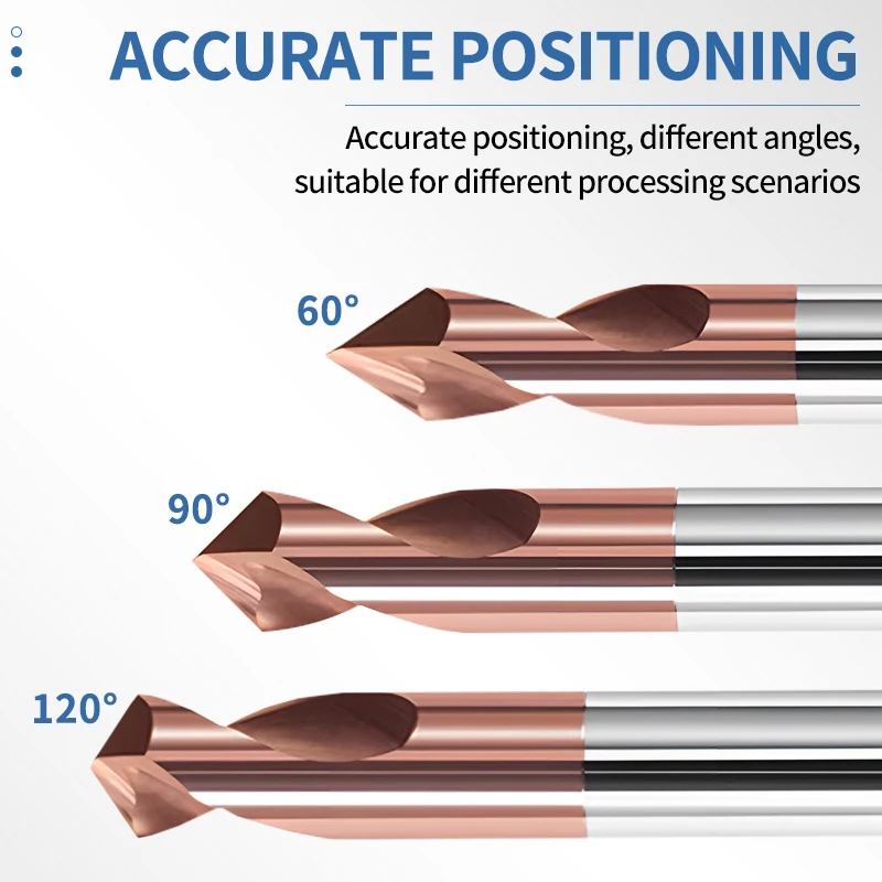 UFS TAP NC Spot Drill Carbide Stub Center Bit 60 90 120 Degree 1-20mm Chamfer Location Prepare Guide Pilot Hole CNC Machine Tool - Image 3