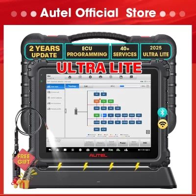 Autel-Ultra Lite Diagnostic Scanner, Programação VCMI ECU, CAN FD Auto Scan Tool, Todo o diagnóstico do sistema, PK MS919