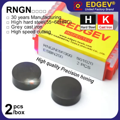 RNGN0603 RNGN0903 RNGN1203 RNGN1204 inserções CBN redondas PCBN ferramenta de torneamento cortador de torno cnc RNGN 0904 placa de nitreto de boro cúbico 2 peças