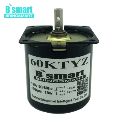 Bringsmart-Ímã Permanente Motor de Engrenagem Síncrona, Alto Torque, Motor Pequeno, 60KTYZ, CW, CCW, Cortina para Churrasco, Máquina de Vending, AC 110-220V