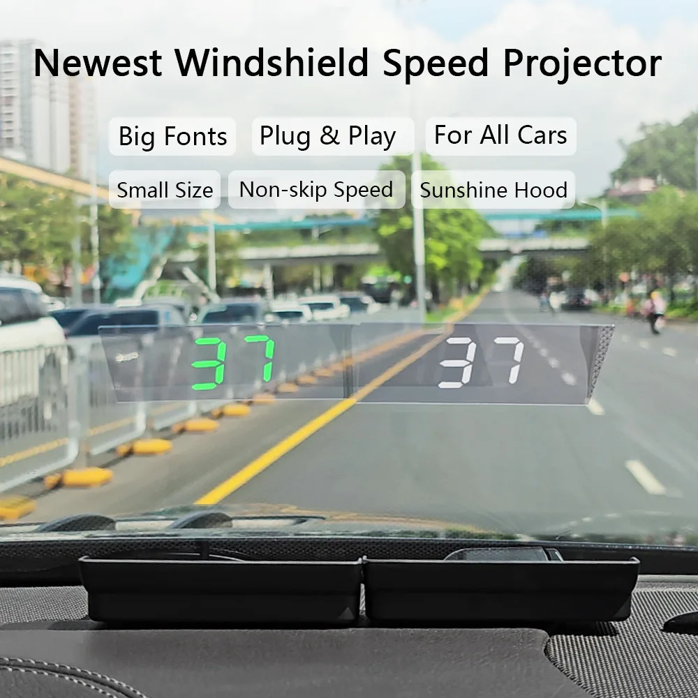 V9 car high-definition display KMH digital HUD windshield projection suitable for all automotive electronic components - Image 4