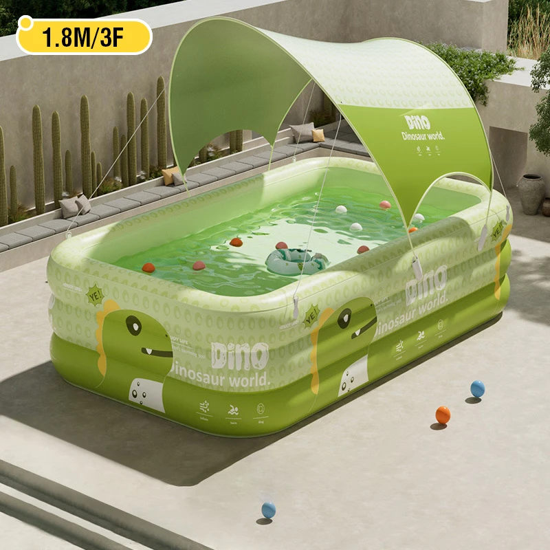 Large Inflatable Swimming Pool Foldable Swimming Pool Portable Indoor Outdoor Garden Family Bath Water Play Toy Kid Adult Gift - Image 2