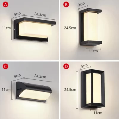 Lâmpada de parede led ao ar livre à prova dip65 água ip65 pir sensor movimento lâmpada parede AC85-265V interior casa varanda jardim iluminação decorativa