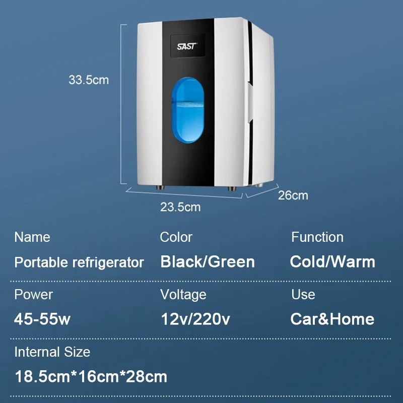 Small 12L mini car refrigerator refrigeration student dormitory cosmetic refrigerator car home dual-use - Image 6