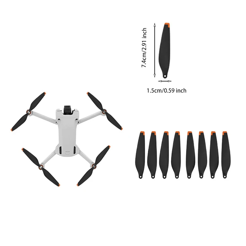 16 Pcs Propeller Props Blade for DJI MINI 3/4 PRO Drone Replacement Light Weight Wing Spare Parts for MINI 3 4 PRO Accessories - Image 2