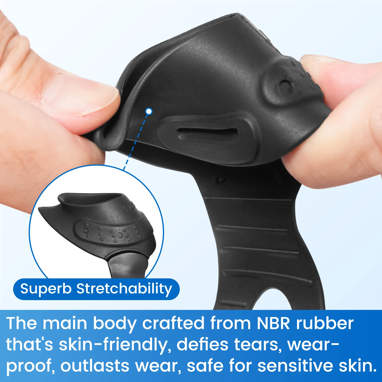 Cinta de polegar CMC flexível VELPEAU para dor e suporte de artrite, tala de polegar de borracha macia para articulação CMC para mulheres e homens - Image 4