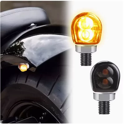 Motorcycle and electric vehicle 12V headlight modification mini mini small turn signal light metal shell LED turn signal light