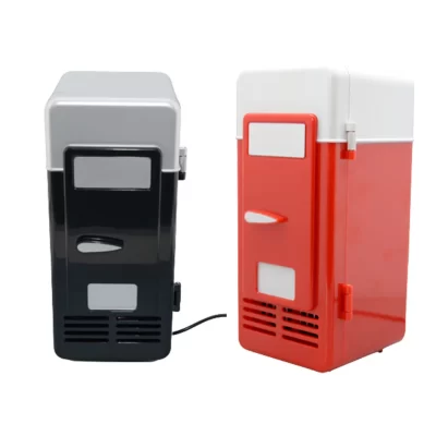 Car Mini Cooler Fridge Vehicle Dual Modes USB Drink Cans Refrigerator