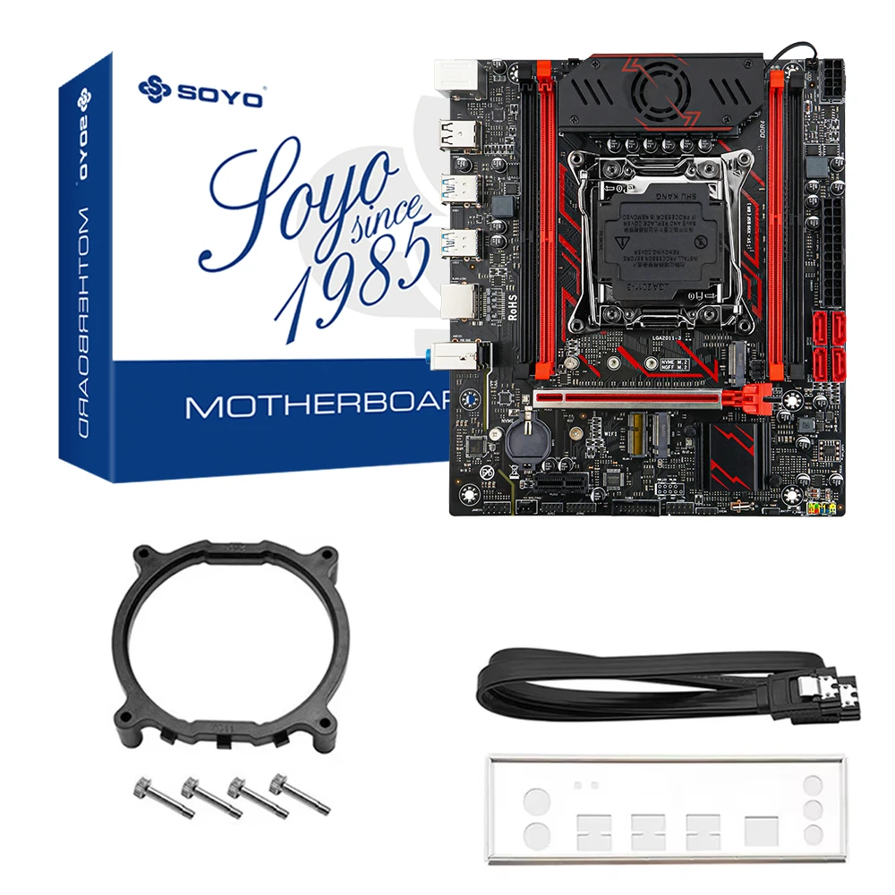 SOYO X99 Gaming Motherboard Set C612 Chipset TPM2.0 Pin with E5 2680 V4 CPU & DDR4 16G (2*8G) 2133MHz RAM PCIE3.0 for Desktop PC - Image 6