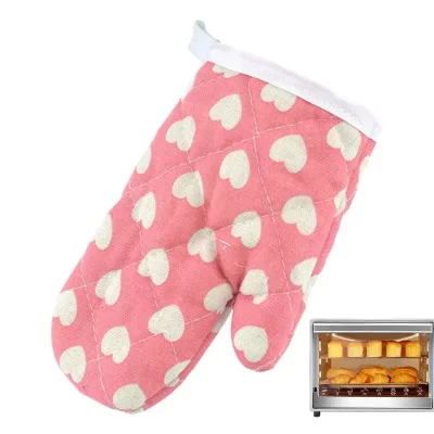 Bonito padrão impresso crianças luvas de forno resistente ao calor luvas de cozinha anti escaldadura luvas de cozimento cozinha das crianças luvas de microondas