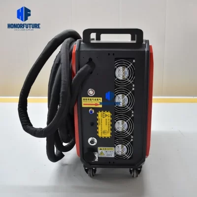 Mini máquina de solda a laser de fibra, novo estado, resfriamento de ar, equipamento de corte de metal, removedor de ferrugem
