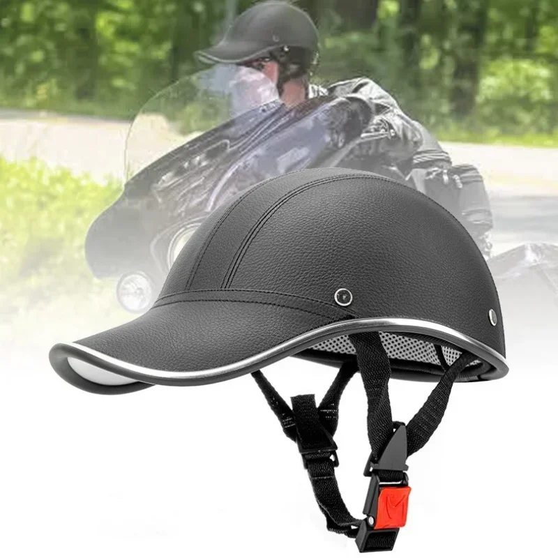2024 nova motocicleta meio capacete boné de beisebol meia face capacete anti-uv segurança capacete capacete da motocicleta para homens