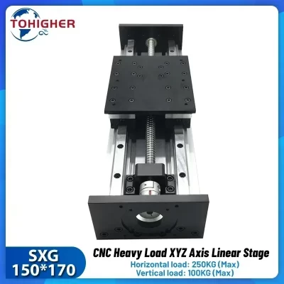 Heavy Duty Linear Stage CNC Linear Rail Slide Table Double Guide Rail 4PC HGR20 150mm Width SFU2010/SFU1605/SFU1610/SFU2005