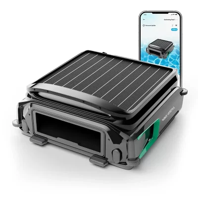 Pool Skimmer F1 Solar Powered Robotic Cleaner, 5200 mAH Lithium Battery,APP Control, 7L Large-Capacity Basket with Fine Filter