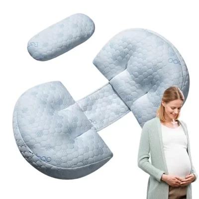 Travesseiro ergonômico em forma de U para gestantes, travesseiro de maternidade, confortável barriga, suprimentos para gravidez