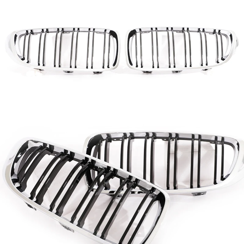 Amortecedor dianteiro rim gloss preto carbono cromo grill m cor grade grill para bmw série 4 gran f32 f33 f36 f80 f82 2013-2020 - Image 5