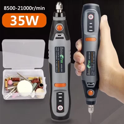 35w usb ferramenta rotativa sem fio dremel diy mini broca caneta de gravura elétrica 3 velocidade mini conjunto de broca sem fio 8500r-21000r/min