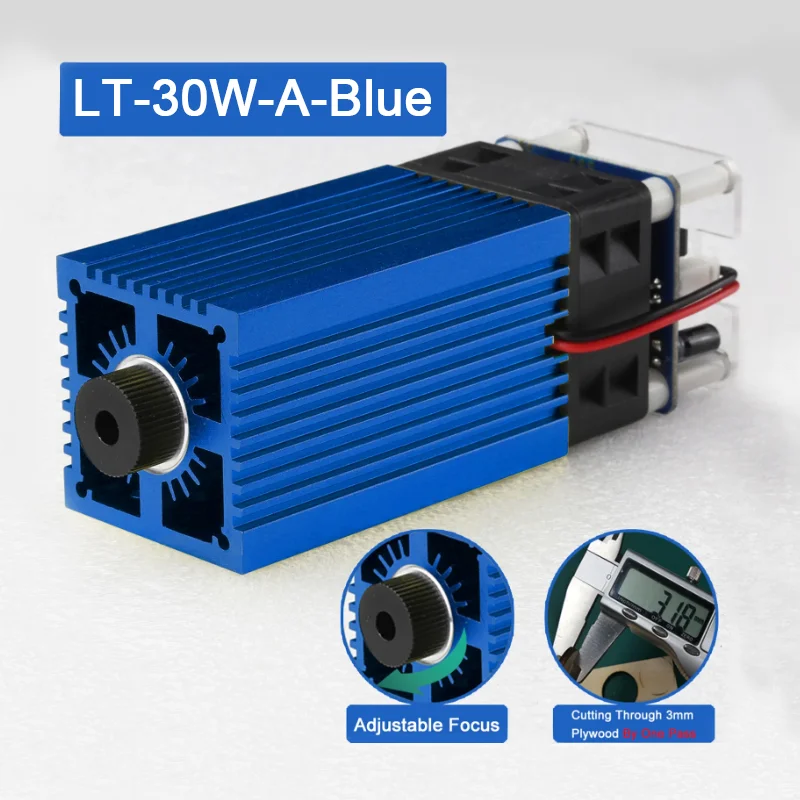 Árvore a laser 450nm 5w 4w foco ajustável ttl cabeça laser diy módulo de gravação a laser para ferramentas de corte de madeira - Image 3