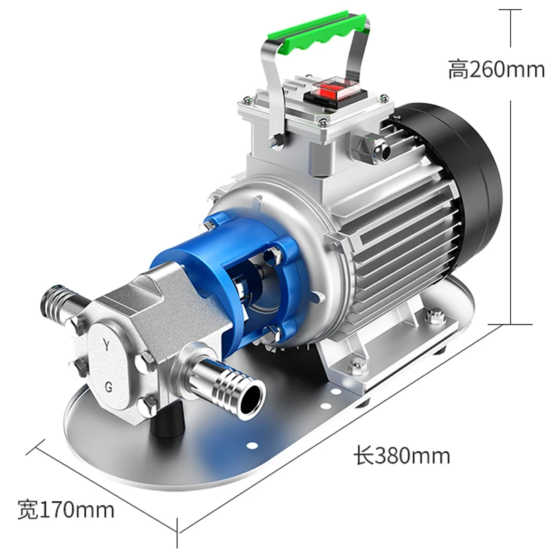 Self-priming stainless steel oil pump 220V/380V gear high viscosity engine oil diesel edible oil hydraulic oil pump - Image 6