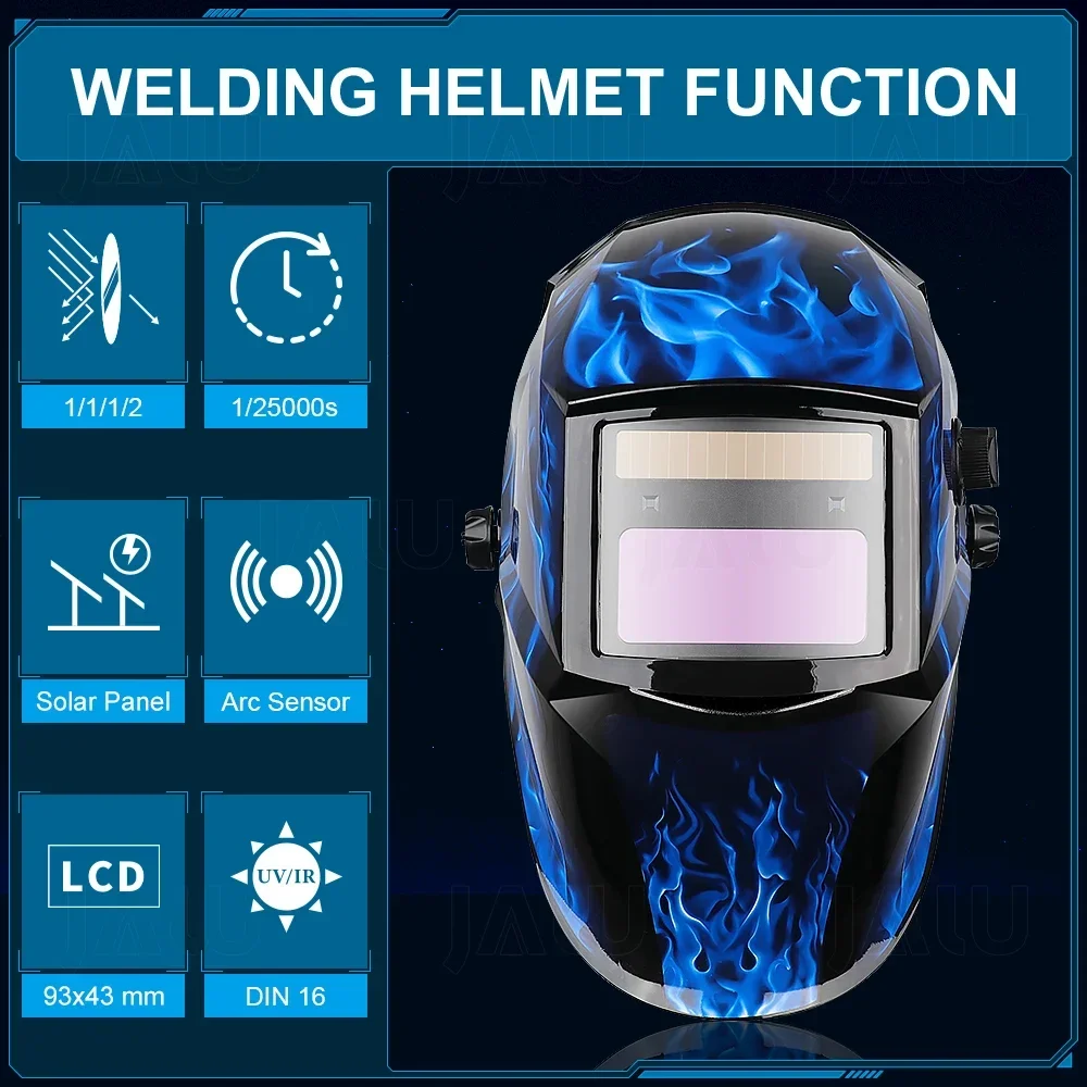 Máscara de visão grande filtro de capacete de soldagem cascos maquina solda capacete 1112 soldador escurecimento automático filtro de soldagem rímel d solda máscara - Image 4