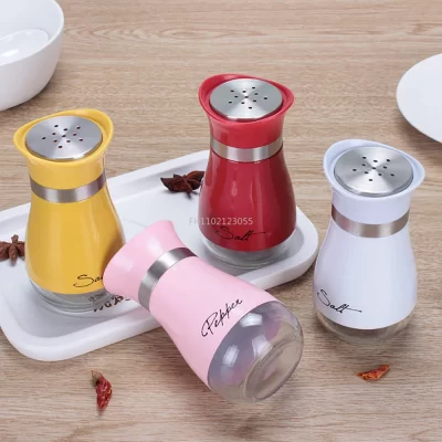 Garrafas De Tempero De Vidro Shaker, Armazenamento De Especiarias, Frasco De Tempero De Churrasco, Caixas De Pimenta De Sal, Organizador De Ferramentas De Gadget De Cozinha, 1Pc