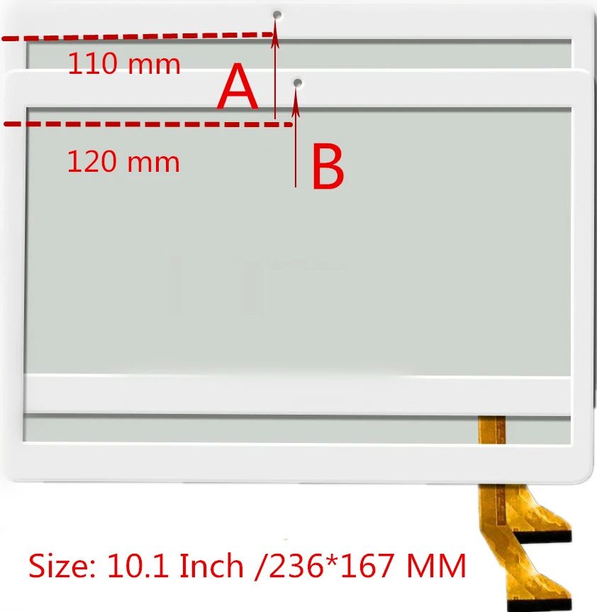 10.1 Polegada New 237*167 164 mm Tablet Capacitivo Touch Screen Digitizer Sensor Painel de vidro externo para BDF K107 K107AG K107FXGA1 - Image 3