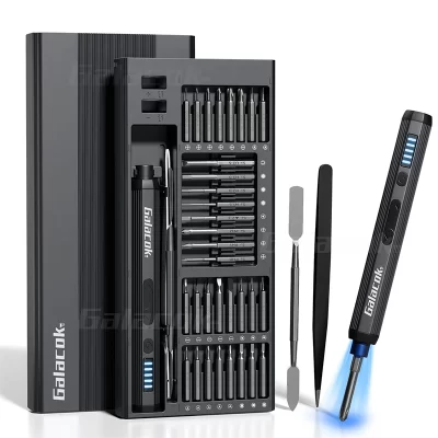 Conjunto de chave de fenda elétrica de precisão 68 em 1, 5 níveis ajustáveis, vem com luz de preenchimento, ferramenta profissional de reparo de ipad para celular