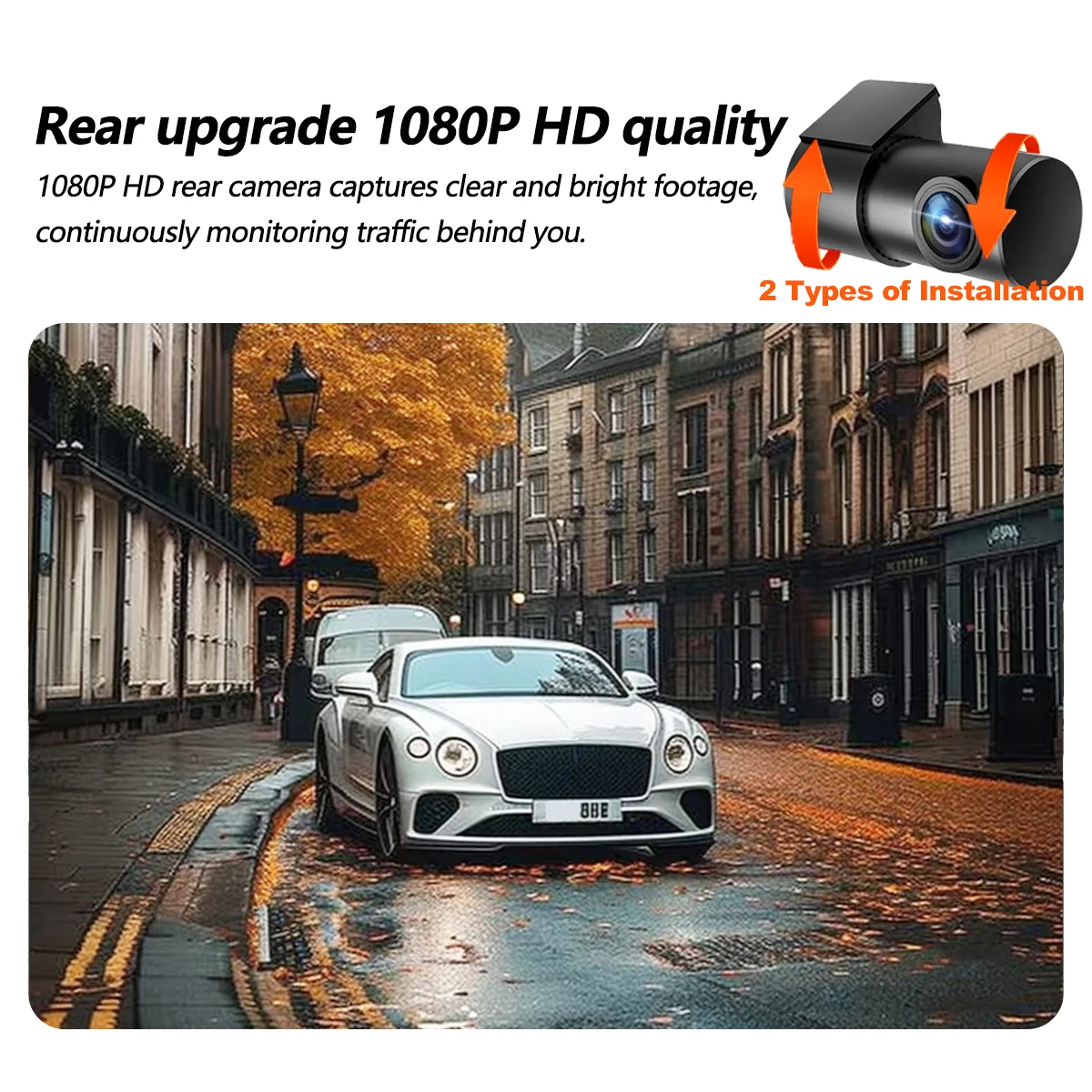 DashCam 4K WiFi Car Recording Camera DVR Video Recorder Black box Front and Rear Dual Channels 24H Parking Mode HD Night Vision - Image 5