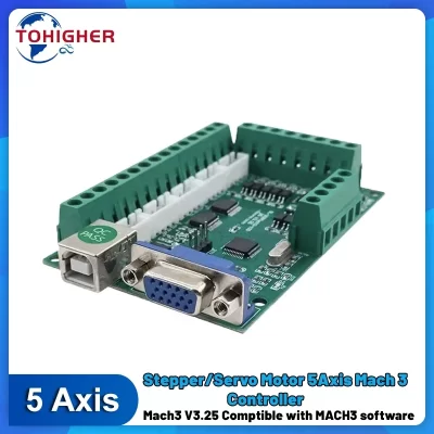 Placa de interface de 5 eixos mach3, placa de fuga, servo motor de passo, driver usb, controlador de movimento para roteador cnc, fresagem de corte