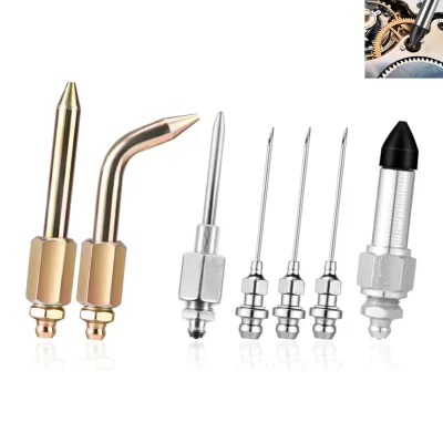 Kit de acoplador de pistola de graxa, 7 peças, com adaptador de agulha para encaixe de graxa, mamilos zerk, conjunto universal de acoplador de pistola de graxa