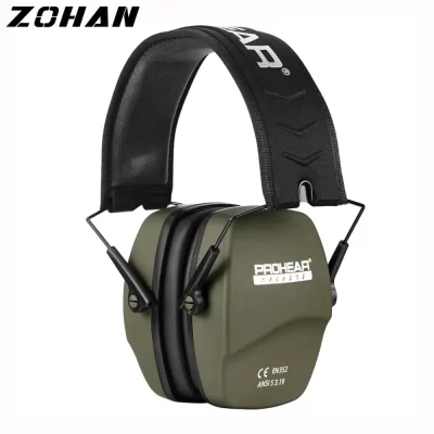 Zohan tiro proteção de ouvido segurança earmuffs redução ruído fino protetor auditivo passivo para huning nrr26db