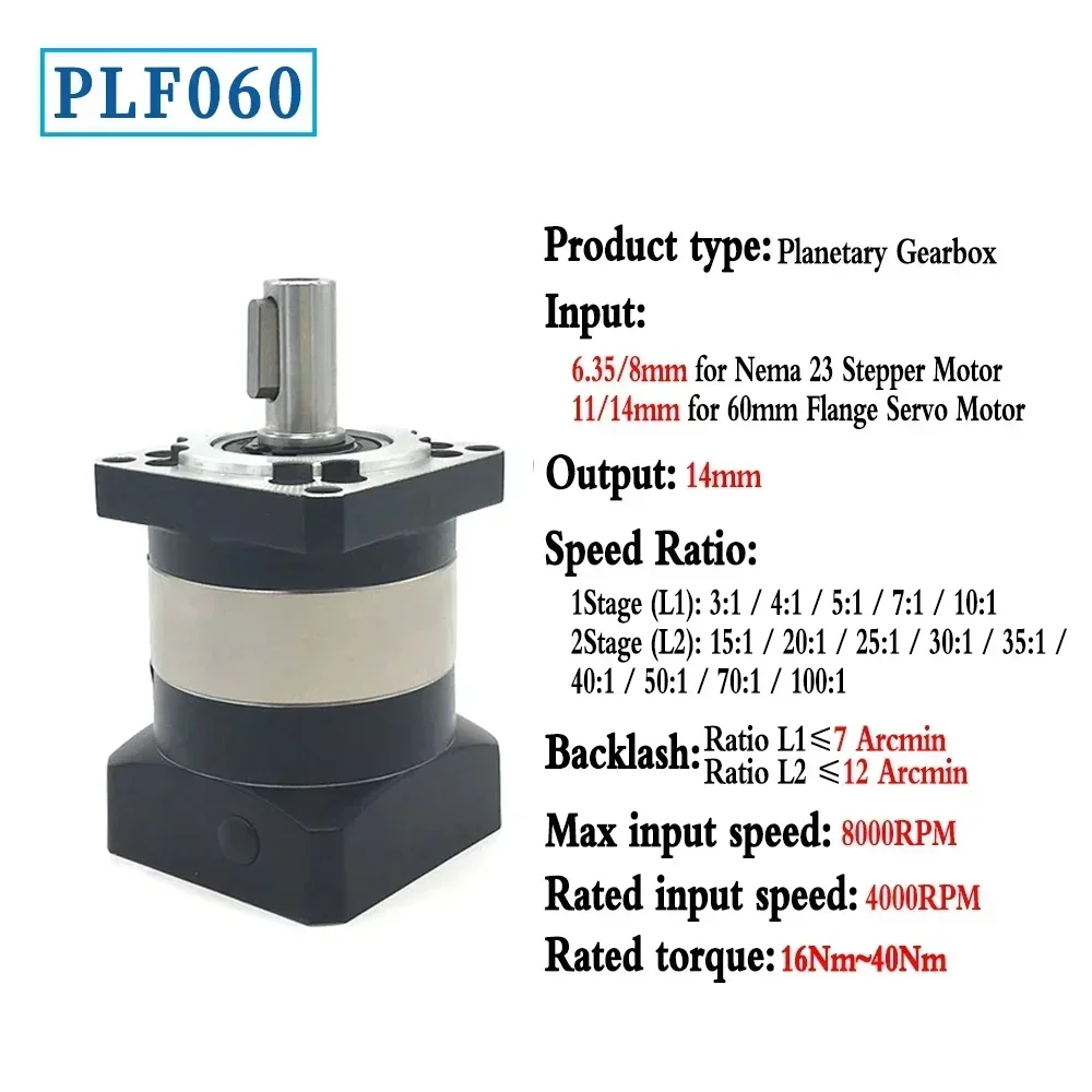 Nema17 Nema23 Nema34 Planetary Reducer Ratio 5:1 10:1 For 60mm 80mm 90mm 110mm Servo Motor Reducetion High Precision Gearbox - Image 2