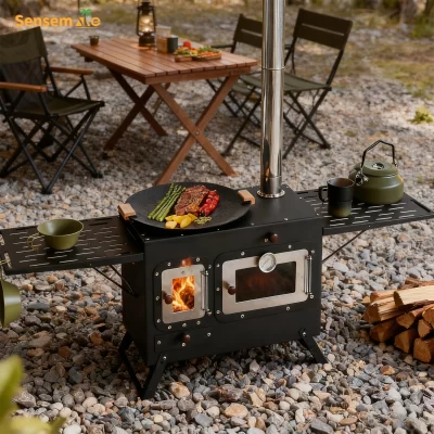 Fuoco aquecedor de madeira ao ar livre forno a lenha ultra grande fogão a lenha inverno jardim aquecimento portátil acampamento cozinhar fogão