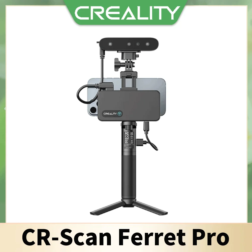Creality CR-Scan Ferret Pro 3D Scanner Portátil Anti-shake Rastreamento WiFi6 24 bits Full-color Digitalização sem fio Precisão de 0,1 mm