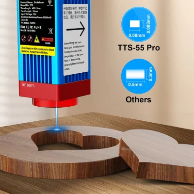 TwoTrees TTS-10 Pro 80W/TTS-55Pro 40W laser engraving machine CNC woodworking cutting for wood, leather, stainless steel, etc