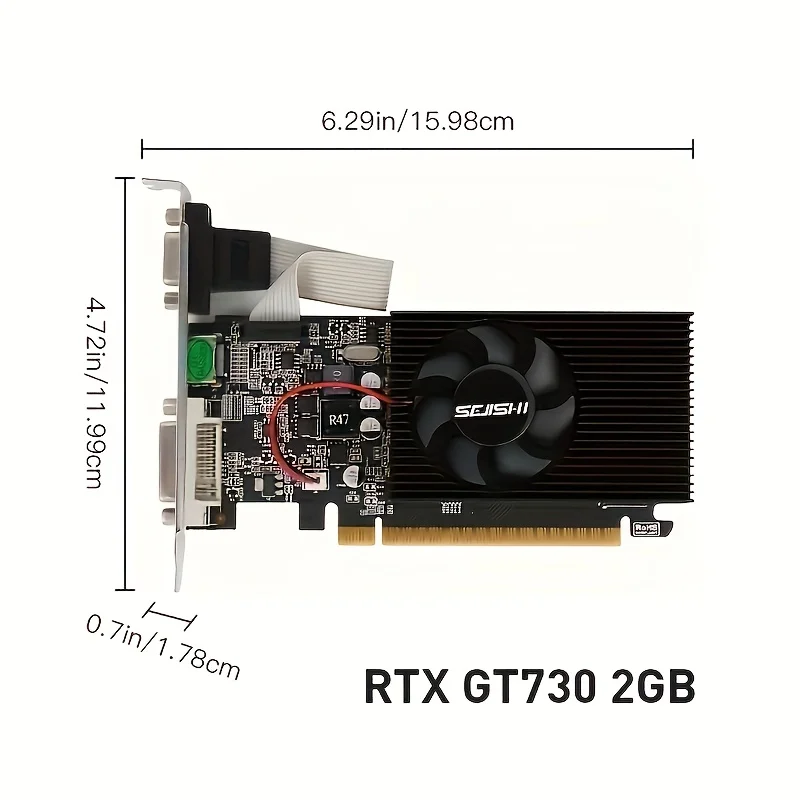 SEJISHI Video Card GeForce GT730 Display Vga Cards 4GB DDR3 128Bit Computer Graphics Card NVIDIA Game PC GT 730 4GD3 HD DVI - Image 2