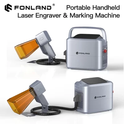Fonland mini 20w máquina de marcação a laser de fibra portátil max k1 gravador a laser de fibra portátil para ouro prata metal presente logotipo diy