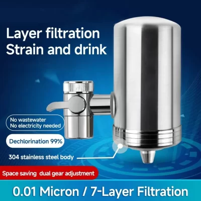 Cozinha Torneira De Aço Inoxidável Filtro De Água Pré-filtro Purificador Doméstico Tap Water Direct Drinking