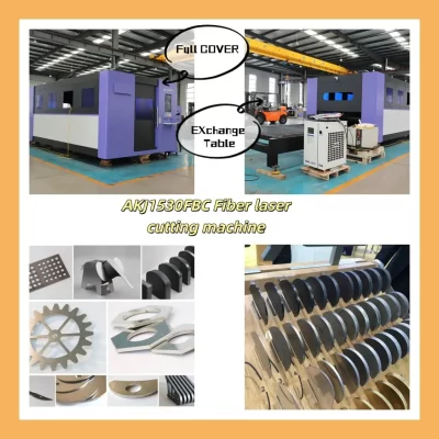 Fornecimento de fábrica de alta potência 6KW 12KW máquina de corte a laser de fibra de cobertura completa cortador a laser de fibra para laser de chapa de metal pesado