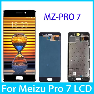 Original AMOLED 5.2'' For Meizu Pro 7 LCD Display Touch Screen With Frame Digitizer Replacement Parts For Meizu MZ-PRO 7 LCD