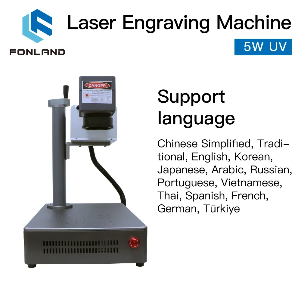 Fonland 5w uv universal marcação a laser gravador máquina de fibra 355nm máquina de gravura para vidro madeira pvc aço todos os materiais - Image 6