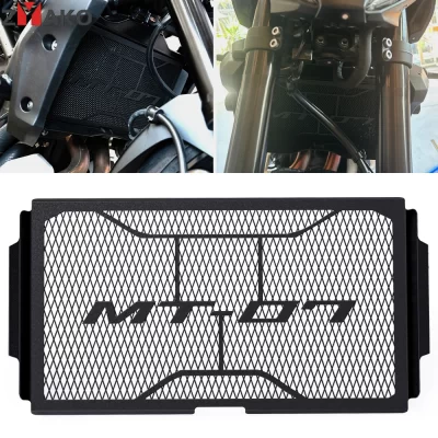 For Yamaha MT07 MT-07 2025 MT 07 mt07 2014-2024 CNC Motorcycle Radiator Grille Cover Guard Protector Radiator Guard Cover