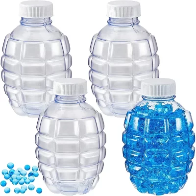 4 pçs água gel grânulo acessórios água gel grânulo garrafa de plástico funil abacaxi garrafa brinquedo arma tiro garrafa de munição
