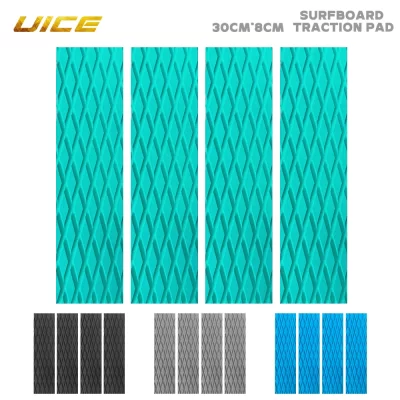 Almofadas de aderência para prancha de surf, 4 unidades, 30*8cm, antiderrapantes, almofadas traseiras de prancha de surf, almofada de tração, acessórios de surf