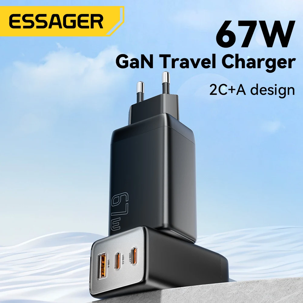 Essager 67w gan usb tipo c carregador pps 65w carga rápida para samsung qc 4.0 pd 3.0 iphone 15 14 13 pro huawei telefone portátil chagers - Image 2