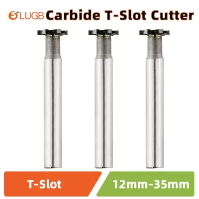 SLUGB Alloy T-Slot Milling Cutter Tungsten Steel Rough Inserted Straight Shank Hardness Metal Keyway Endmill Tool