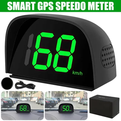 Car Digital GPS Speedo Speed MPH /KM/H HUD Head Up Green Display Plug and Play Big Font Car Electronics Accessories for All Cars